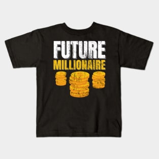 Future Millionaire distressed Kids T-Shirt